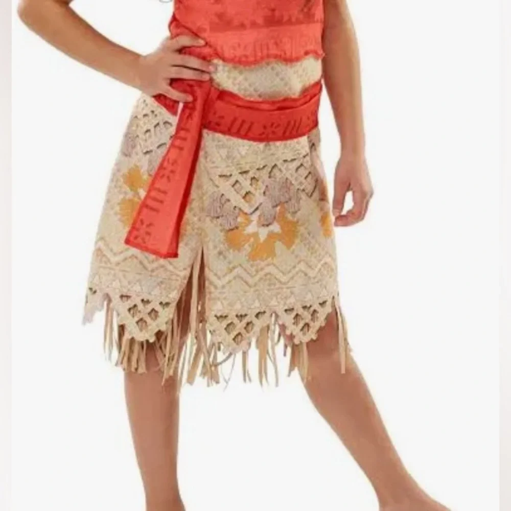 Disney Moana Skirt Kids 4-6 Halloween Costume Island Princess Dress-Up